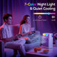 HOMCOM Air Cooler with Adjustable Head, Portable Air Conditioner with 3 Wind Speed, 2 Cool Mist, RGB Light, White