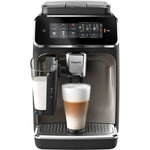 Philips Series 3300 LatteGo EP3347/90 fully automatic espresso machine in matte black and chrome with colour touch display