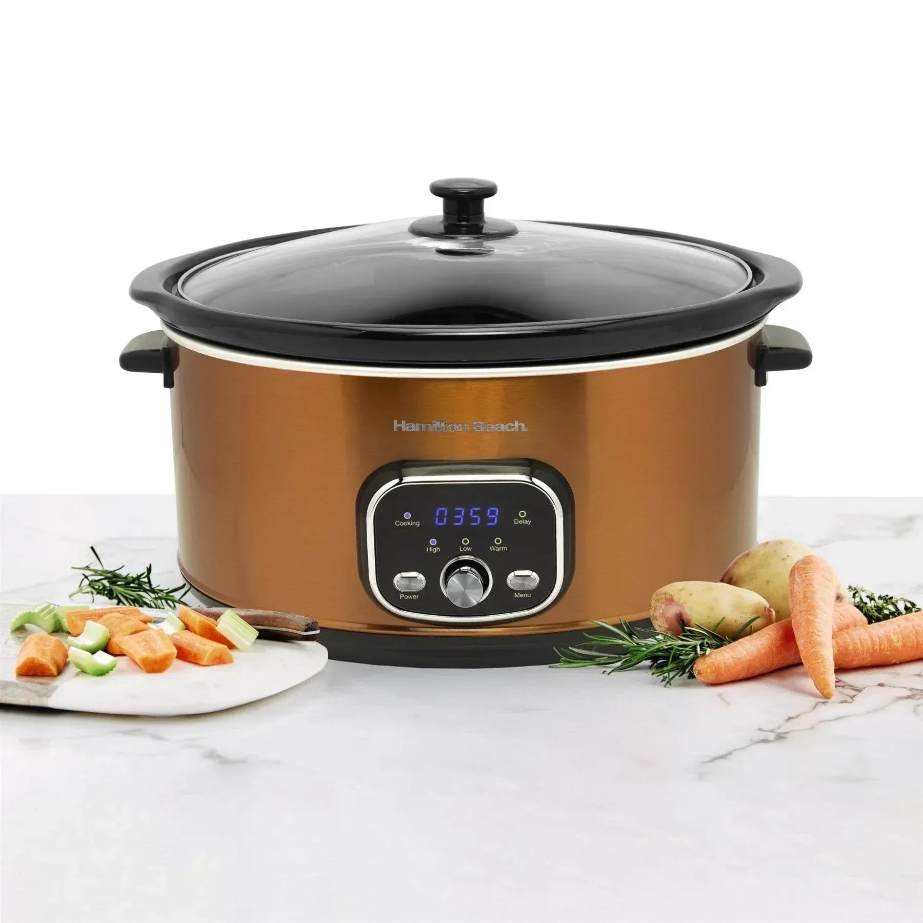 Hamilton Beach Digital 6.5L Oval Slow Cooker – Copper