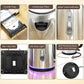 HOMCOM Kettle and Toaster Set, 1.7L 3000W Rapid Boil Jug Kettle with Otter Thermostat, Limescale Filter, 4 Slice Toaster with 7 Browning Controls, Crumb Tray, LED Strip, Silver Tone