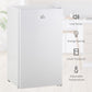 HOMCOM 91L Small Fridge with Chiller Box Under Counter Fridge with Reversible Door, Good Housekeeping Institute Approved, White