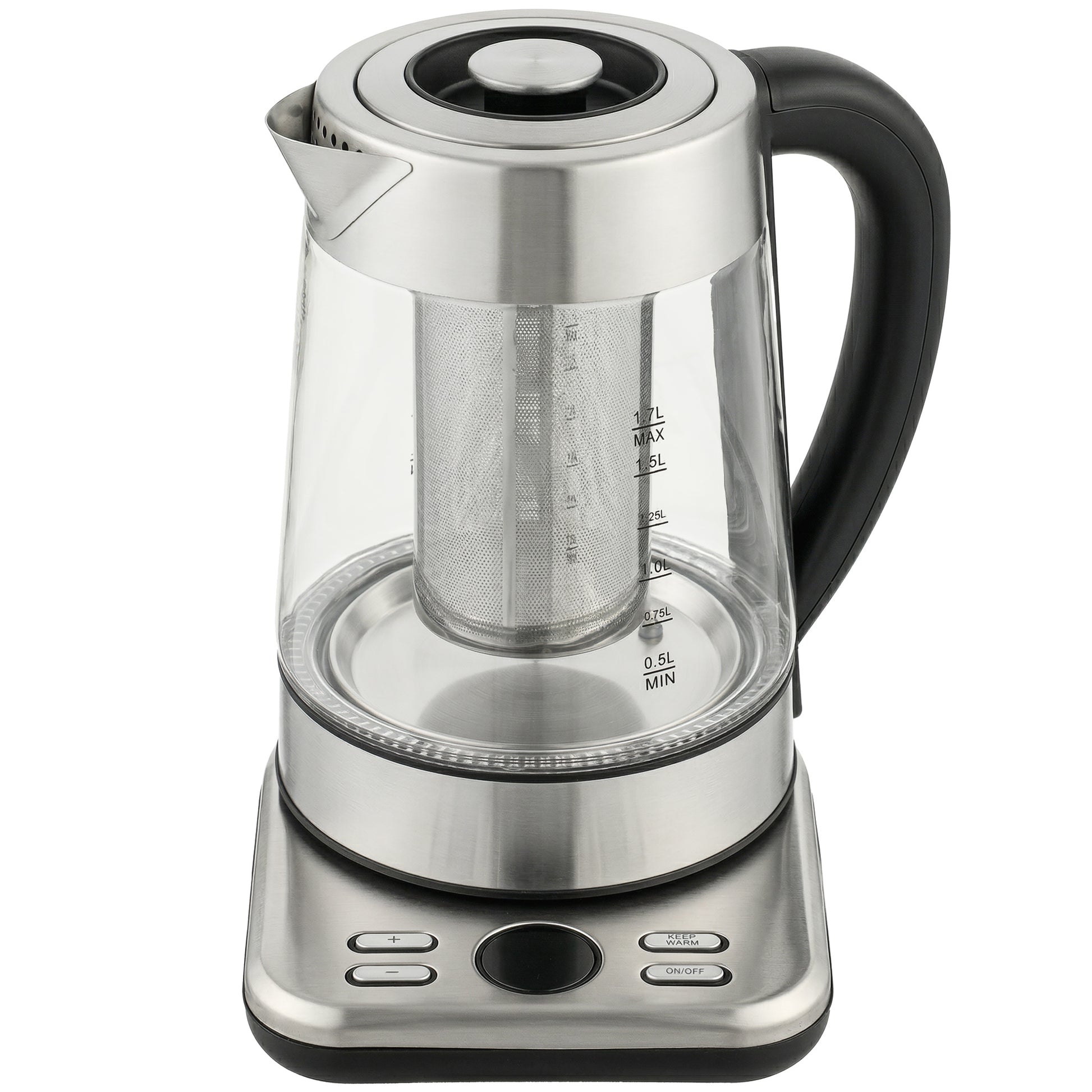 HOMCOM Electric Kettle, 1.7L Fast Boil 3KW Water Kettle with UK Strix Thermostat, Tea Infuser, Keep Warm Function