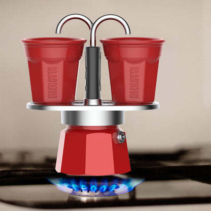 Bialetti Mini Express 'R' Double Serve (2 Cups & 2 Cup Coffee Maker)