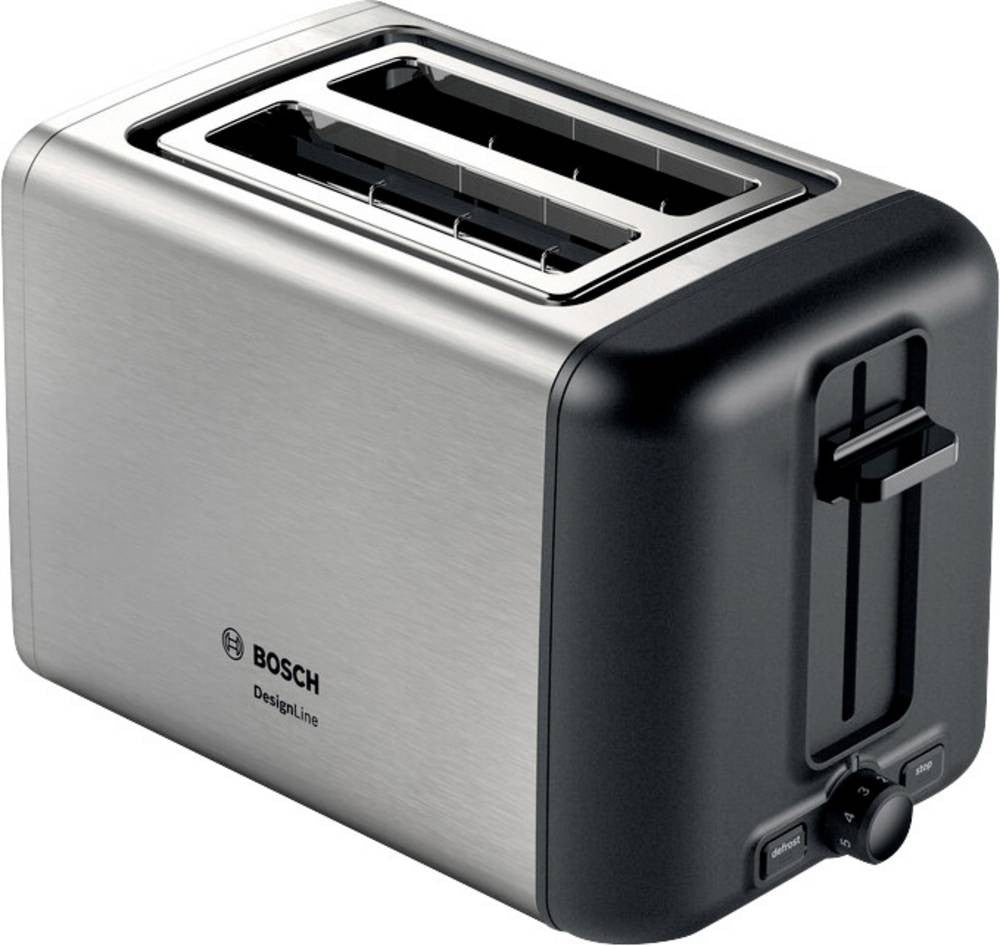 Bosch TAT3P420DE toaster 2 slice(s) 970 W Black, Silver