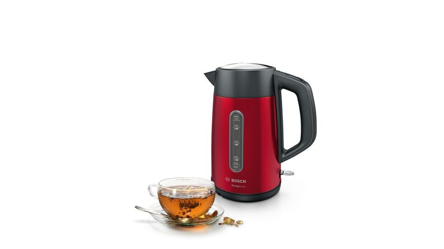 Bosch TWK4P434 electric kettle 1.7 L 2400 W Black, Red