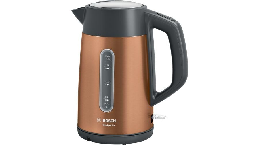 Bosch TWK4P439 electric kettle 1.7 L 2400 W Black, Gold
