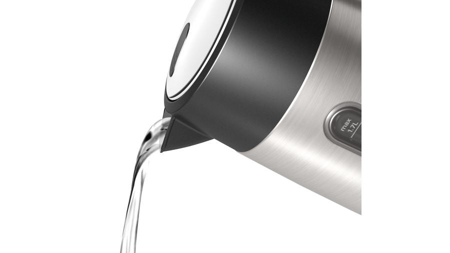 Bosch TWK4P440 electric kettle 1.7 L 2400 W Black, Stainless steel