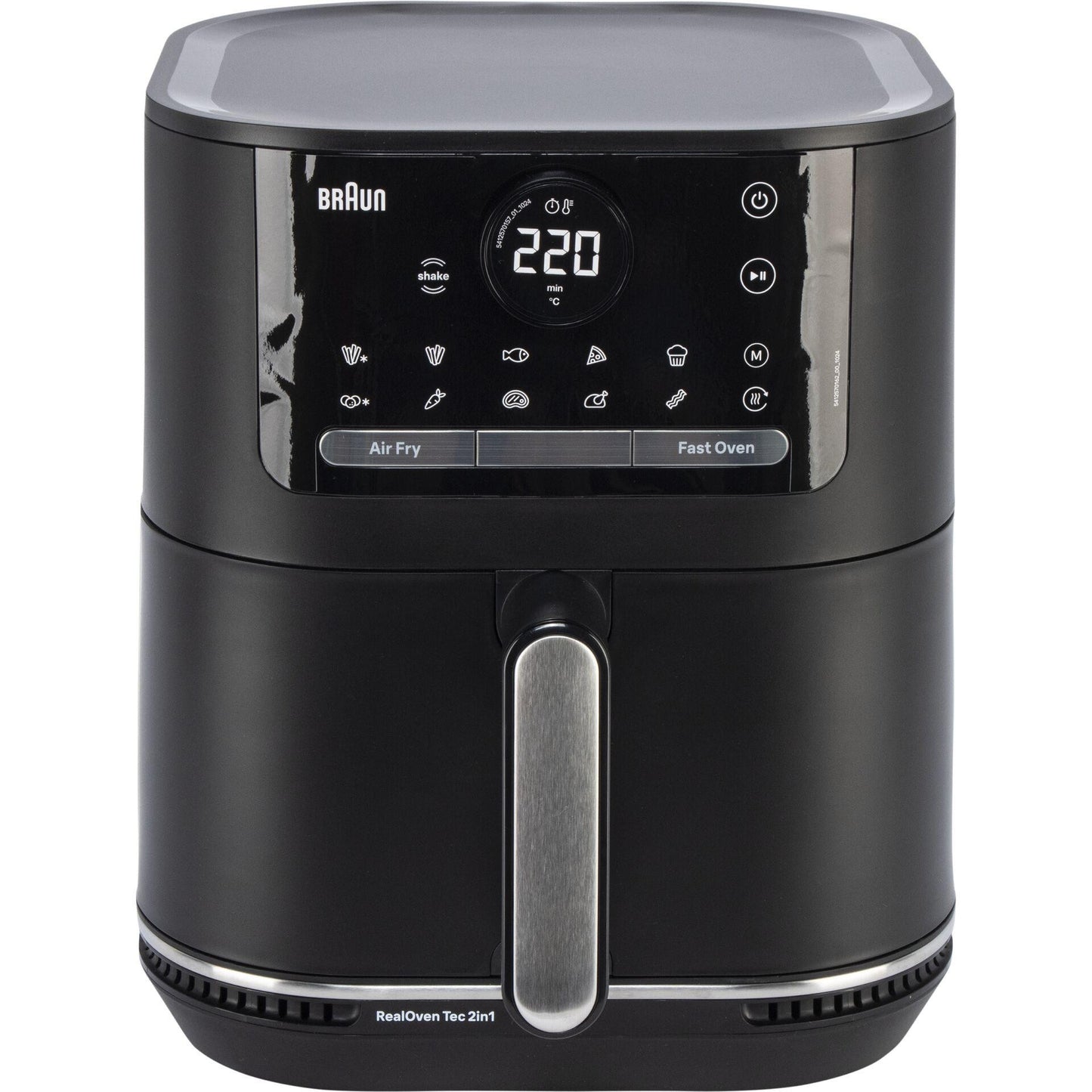 Braun HF5050 Single 6 L Stand-alone 2000 W Hot air fryer Black, Grey -