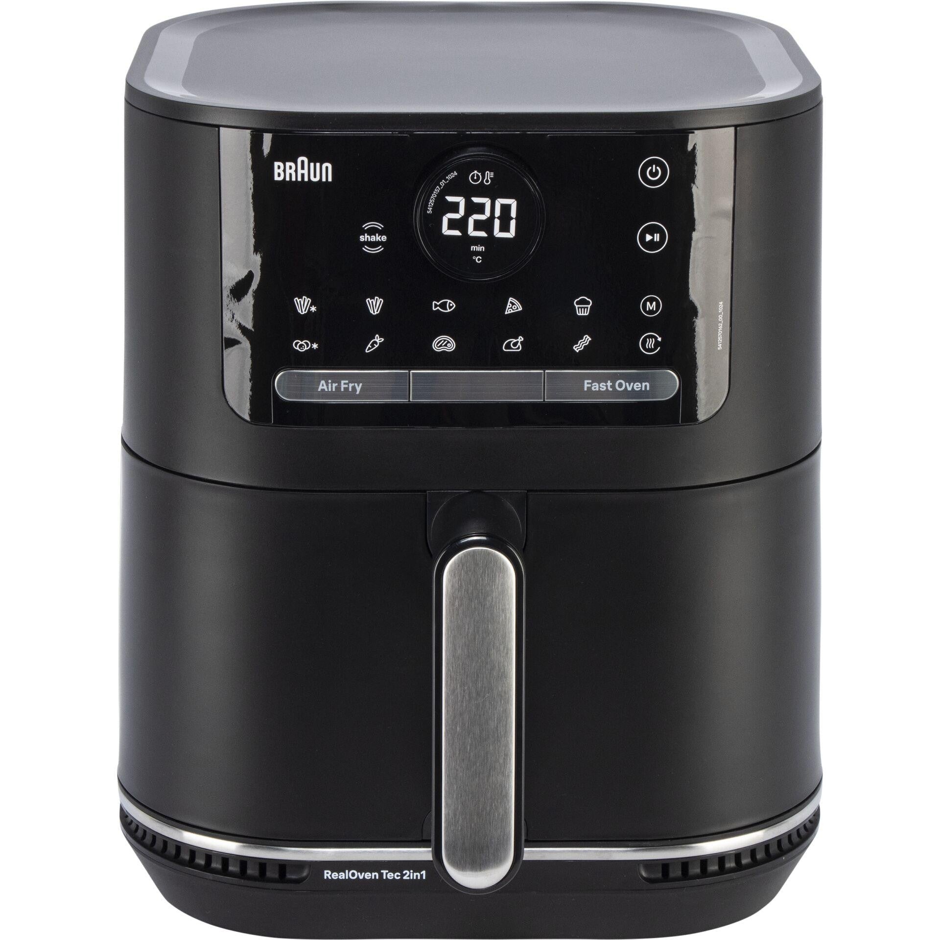 Braun HF5050 Single 6 L Stand-alone 2000 W Hot air fryer Black, Grey -