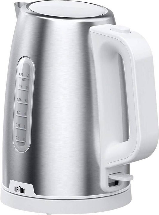 Braun WK 1500 GY electric kettle 1.7 L 2200 W Grey, Stainless steel -