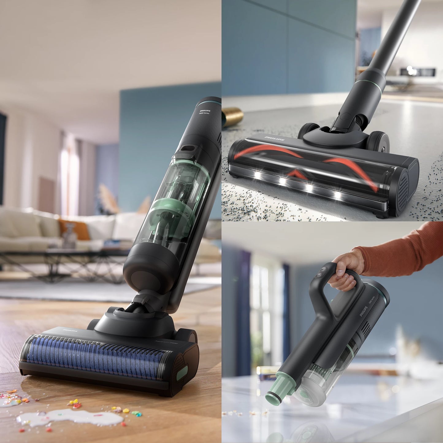 Philips 7000 Series AquaTrio XW7263/11 Cordless Wet & Dry Vacuum Cleaner (Black) image 7