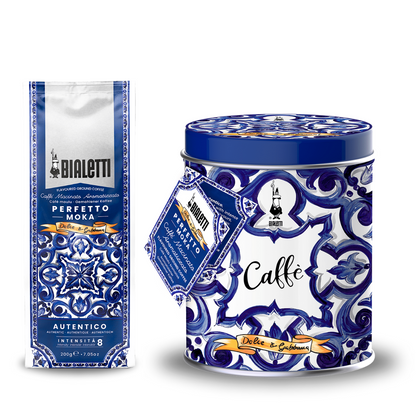 Bialetti X Dolce&Gabbana Blu Mediterraneo Kaffee (gemahlen, für Mokkakanne) - 250g - Tiny Lux