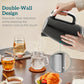 HOMCOM Modern Kettle and Toaster Set - Black