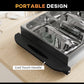 HOMCOM 4 Tray Electric Food Warmer Buffet Server with Warming Plate, Cool Touch Handles, Adjustable Temperature, 300W, 2 x 2.4L and 2 x 1L Pans