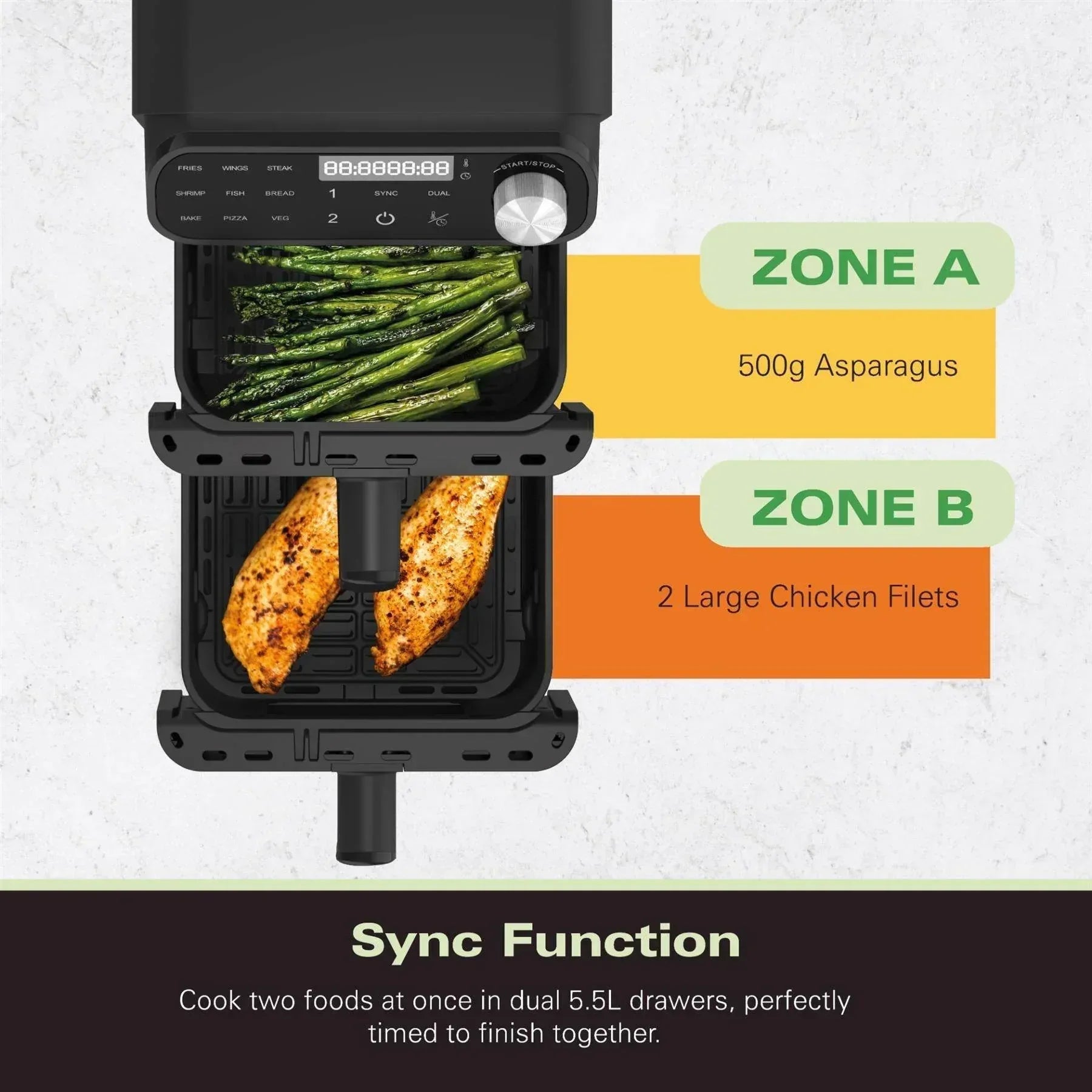 Hamilton Beach XXL Dual Stack 11L Air Fryer - Family Meal