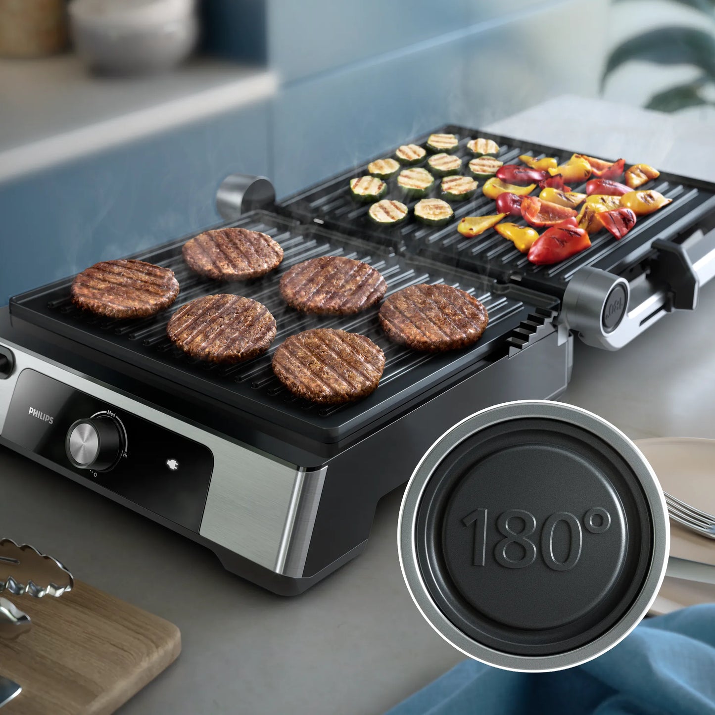 Philips 5000 Series HD6301/90 Kontaktgrill Silver