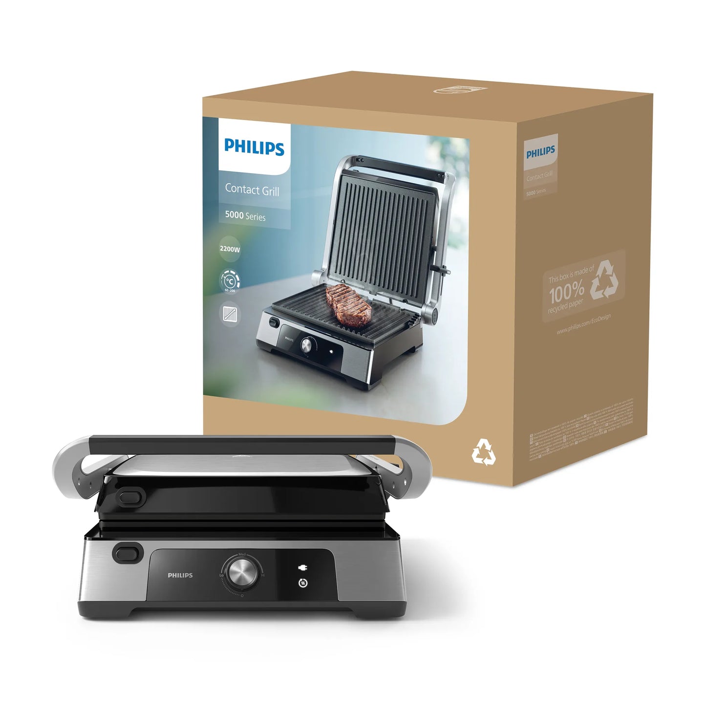 Philips 5000 Series HD6301/90 Kontaktgrill Silver