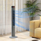 HOMCOM Oscillating Tower Fan Remote Control 3 Speed Modes Cooling Machine, Grey