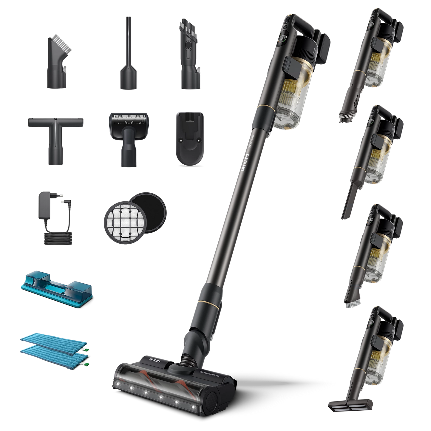 Philips Aqua 7000 XC7057/01 Cordless Broom Vacuum Cleaner image 1
