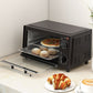 HOMCOM Mini Oven, 9L Countertop Electric Grill, Toaster Oven with Adjustable Temperature, Timer, Dishwasher Safe Baking Tray and Wire Rack, 750W, Black