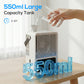 HOMCOM Portable Air Conditioner, 4-in-1 Mini Air Cooler with 3 Wind Speed, 2 Mist Mode, 7 Colour RGB Light, Black and White