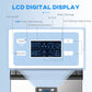 HOMCOM Commercial Ice Maker Machine, Freestanding Stainless Steel Ice Machine with Self-Cleaning, LCD Display, 45kg/24 Hours and 11kg Ice Storage for Home, Office, Bar, Restaurant, Supermarkets