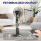 HOMCOM Pedestal Fan with Water Mist Spray, Spray Misting Fan with 70° Oscillation, Tilt Head, 3 Speeds, 3 Modes, Adjustable Mist, 3.2L Water Tank, for Home, 120 cm