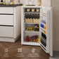 HOMCOM Under Counter Fridge, 91L Small Fridge with Chiller Box, Removable Shelf, Reversible Door, Adjustable Legs, Mini Refrigerator, Beige