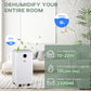 HOMCOM 10L/Day Dehumidifier with WiFi Smart App Control, 2.5L Water Tank, Digital Display, Sleep Mode, 24H Timer, Laundry Clothes Drying, for Home and Large Room Basement