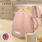 HOMCOM 3kW Rapid Boil Honeycomb Kettle - Pink
