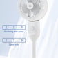 HOMCOM 32" Pedestal Fan, 70° Oscillating 90° Vertical Tilt Air Circulator with 3 Speeds, Standing Fan for Home Office, Bedroom, White