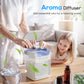 HOMCOM Air Cooler with Adjustable Head, Portable Air Conditioner with 3 Wind Speed, 2 Cool Mist, RGB Light, Grey