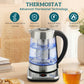 HOMCOM Electric Kettle, 1.7L Fast Boil 3KW Water Kettle with UK Strix Thermostat, Tea Infuser, Keep Warm Function