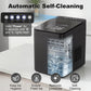 HOMCOM Countertop Ice Maker Machine Self-Cleaning Compact Ice Machine with Ice Scoop and Basket Black