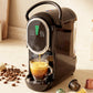 HOMCOM Pod Coffee Machine for Nespresso, Dolce Gusto Capsule & Ground Coffee, Small Semi Automatic Coffee Maker, 19 Bar, 0.6L