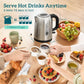 HOMCOM Simple Polished Toaster and Kettle Set - Silver Tone