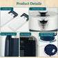 HOMCOM Electric Stainless Steel Kettle and Toaster Set, 3000W 1.7L UK Strix Thermostat Dark Blue