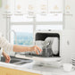 HOMCOM Table Top Dishwasher with Built-in 6L Water Tank, Mini Countertop Dishwasher with 6 Programs, 4 Place Settings, White