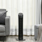 HOMCOM Tower Fan for Bedroom, 30 inch, 6 m/s Powerful Velocity, Standing Floor Fan with 70° Oscillating and 3 Speeds for Home Office Indoor, Black