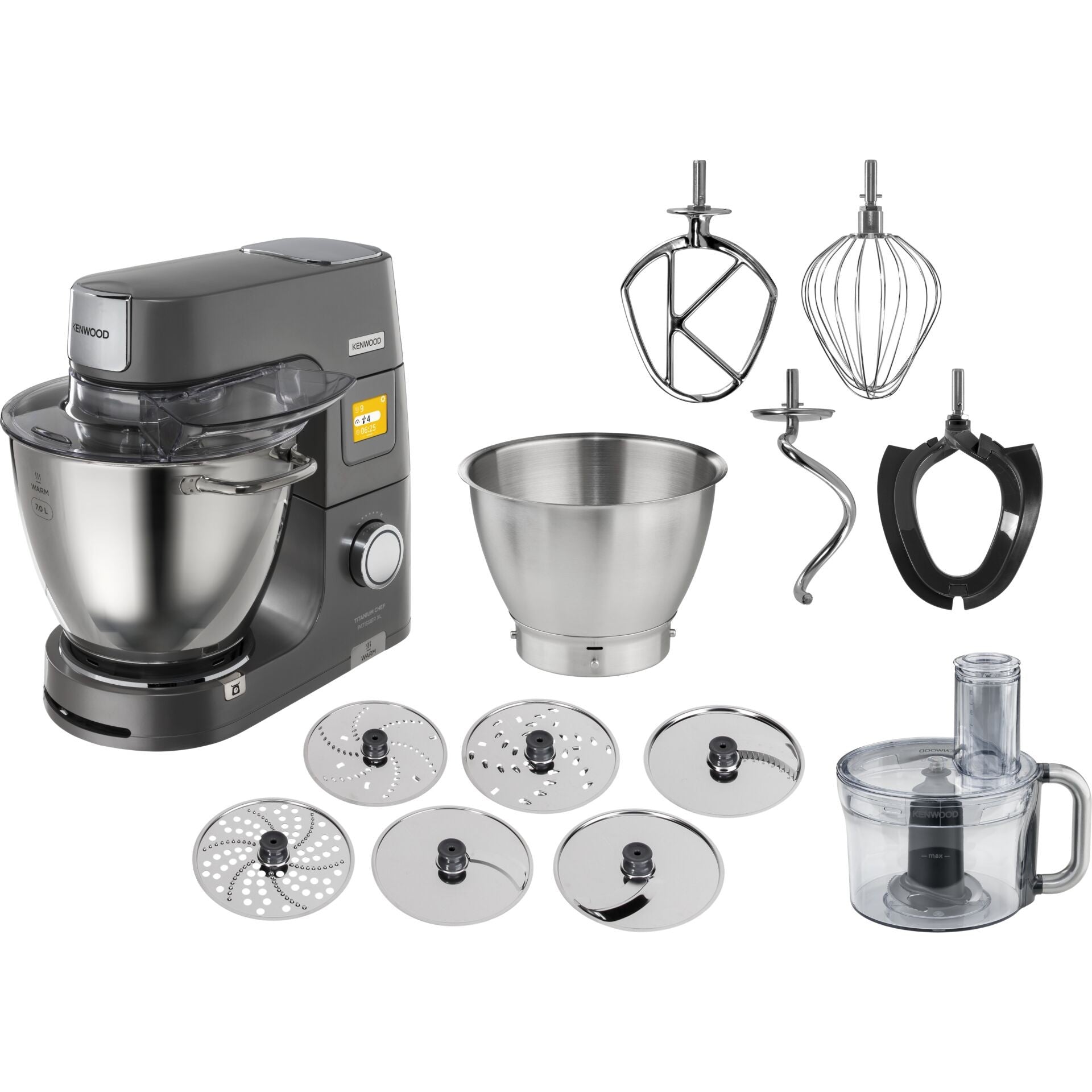 Kenwood Titanium Chef Patissier XL food processor 1400 W 7 L Grey,