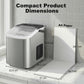 HOMCOM Ice Maker Machine Countertop, 9 Cubes Ready in 7 Mins, 12 KG in 24Hrs, 2 Sizes of Bullet, Self-Cleaning Ice Machine with Portable Handle, Scoop and Basket for Home Kitchen Office RV