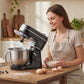 HOMCOM Stand Mixer, 6L 1400W Tilt-Head Food Mixer with 11 Speeds, Pulse & Fermentation Function, LED Display, Black