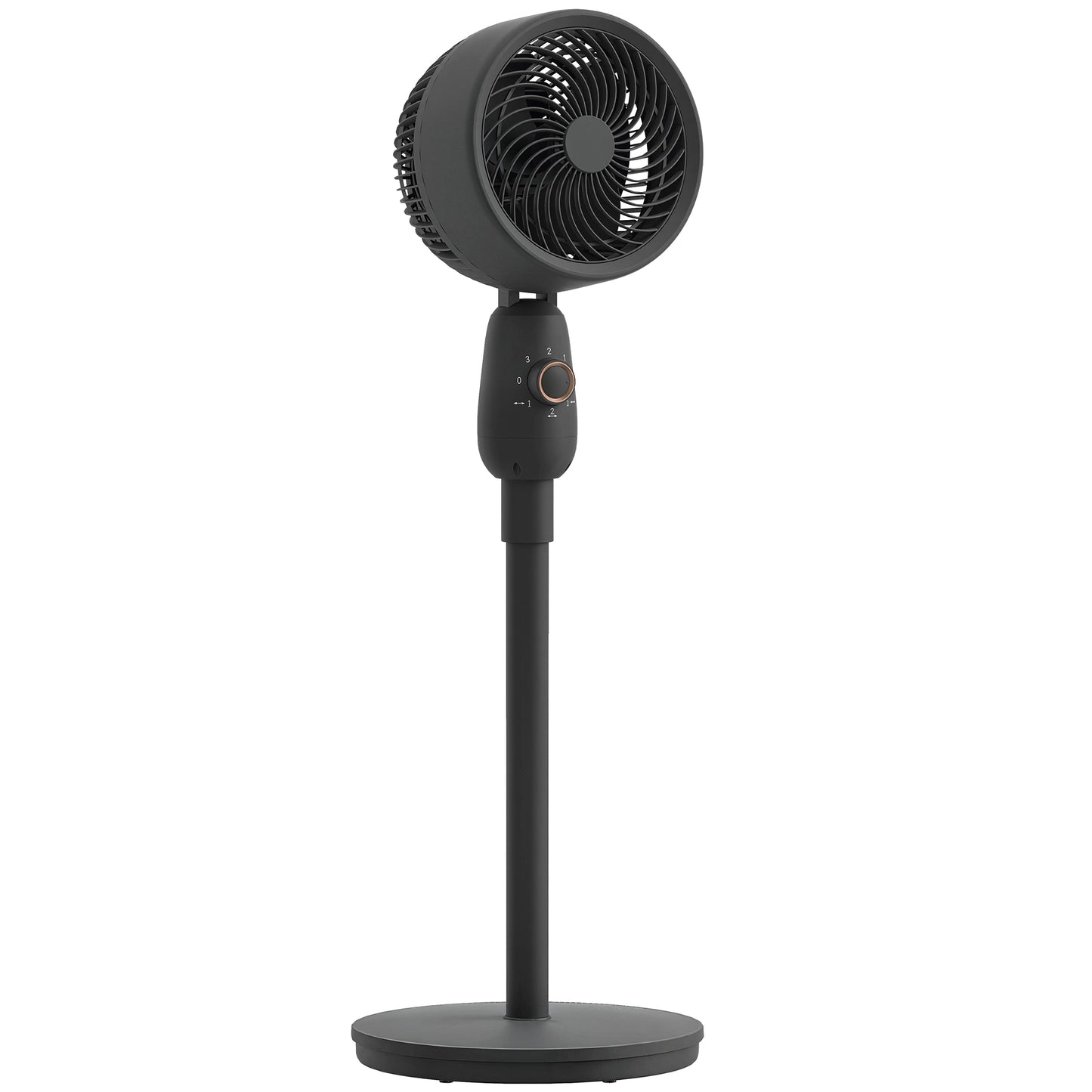 HOMCOM Pedestal Fan, Powerful Air Circulator, 36 Inch Floor Standing Fan with 3 Speed Settings, 70° Oscillating for Bedroom, Home and Office, Black