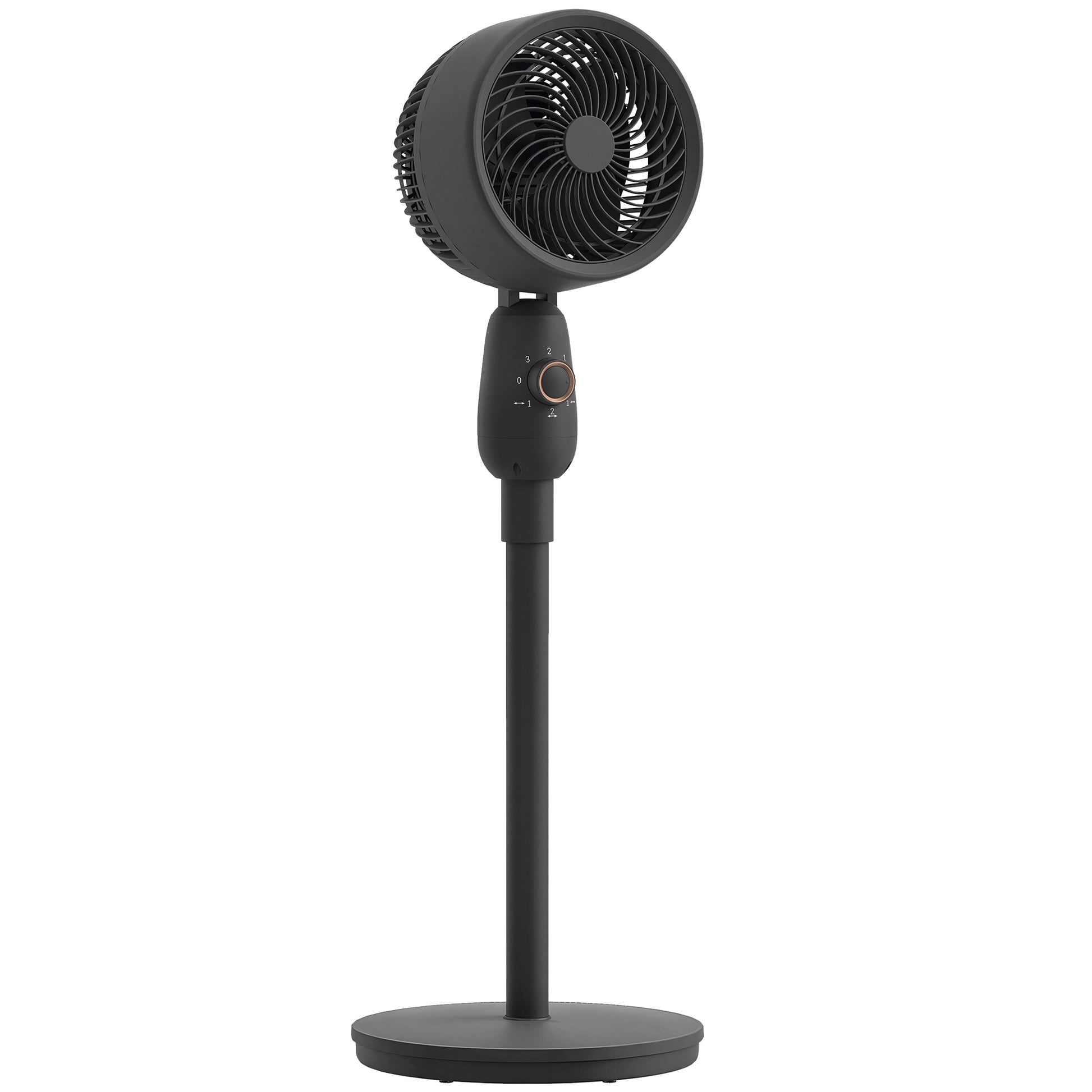 HOMCOM Pedestal Fan, Powerful Air Circulator, 36 Inch Floor Standing Fan with 3 Speed Settings, 70° Oscillating for Bedroom, Home and Office, Black