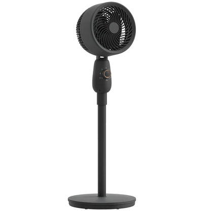 HOMCOM Pedestal Fan, Powerful Air Circulator, 36 Inch Floor Standing Fan with 3 Speed Settings, 70° Oscillating for Bedroom, Home and Office, Black