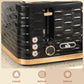 HOMCOM Four-Slice Rippled Toaster - Black