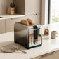 HOMCOM 2 Slice Toaster with 7 Browning Levels, Reheat, Defrost and Cancel Functions