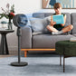 HOMCOM Pedestal Fan, Powerful Air Circulator, 36 Inch Floor Standing Fan with 3 Speed Settings, 70° Oscillating for Bedroom, Home and Office, Grey