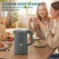HOMCOM Electric Kettle, 1.7L Fast Boil 3kW Water Kettle with UK Strix Thermostat, LED Display, Keep Warm Function, Grey