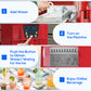 HOMCOM 3L Ice Maker Machine and Water Dispenser, 12kg in 24H, 2 Sizes 9 Ice Cubes Ready in 6-10 Mins Ice Machine, Red